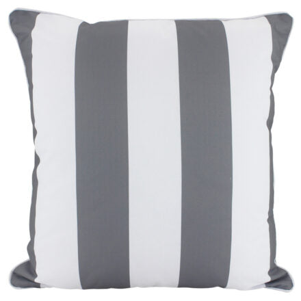 Outdoor Cushion - Grey & White Stripe 50x50cm