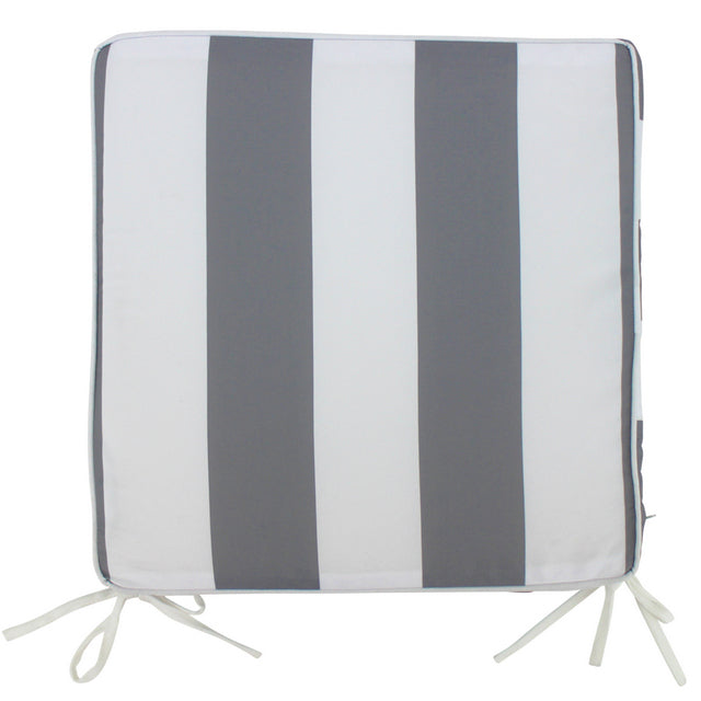 Charcoal Stripe Chair pad 42x42cm