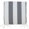 UV & Water Resistant Chair Pad - Charcoal & White Stripe