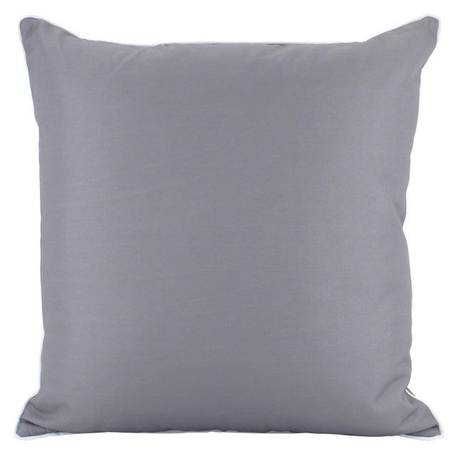 Outdoor Cushion - Grey & White Piping 50x50cm