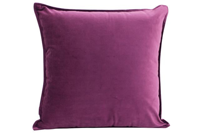 Velvet Cushion Aubergine 45x45cm