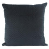 Velvet Quilted Cushion Black 50x50cm