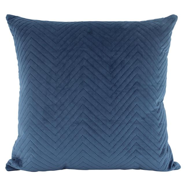 Velvet Quilted Cushion Ocean 50x50cm