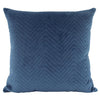 Velvet Quilted Cushion Ocean 50x50cm