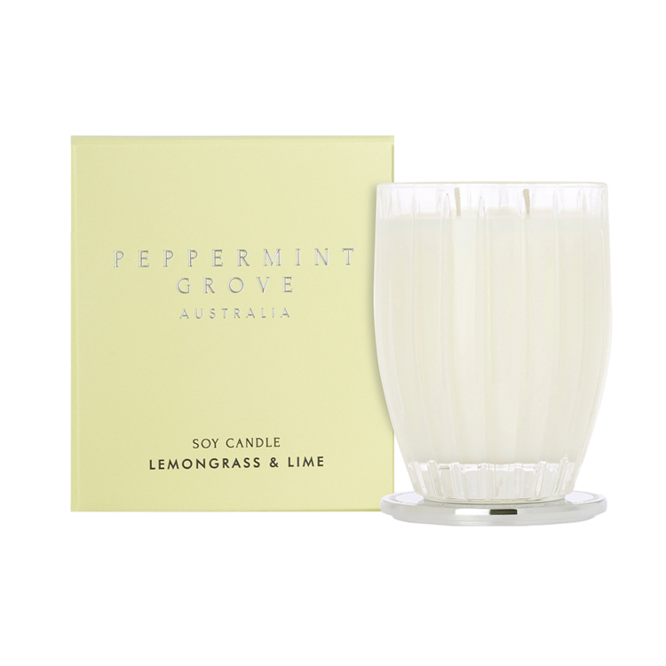 Peppermint Grove Lemongrass & Lime - Large Soy Candle 370g