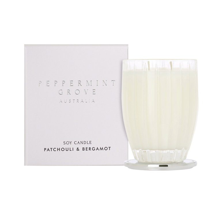 Peppermint Grove Patchouli & Bergamot - Large Soy Candle 370g