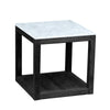 Denver Black Oak & Marble Side Table