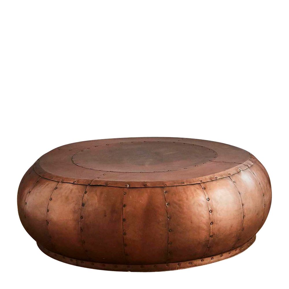 Omega Coffee Table - Antique Copper - Iron Riveted Coffee Table