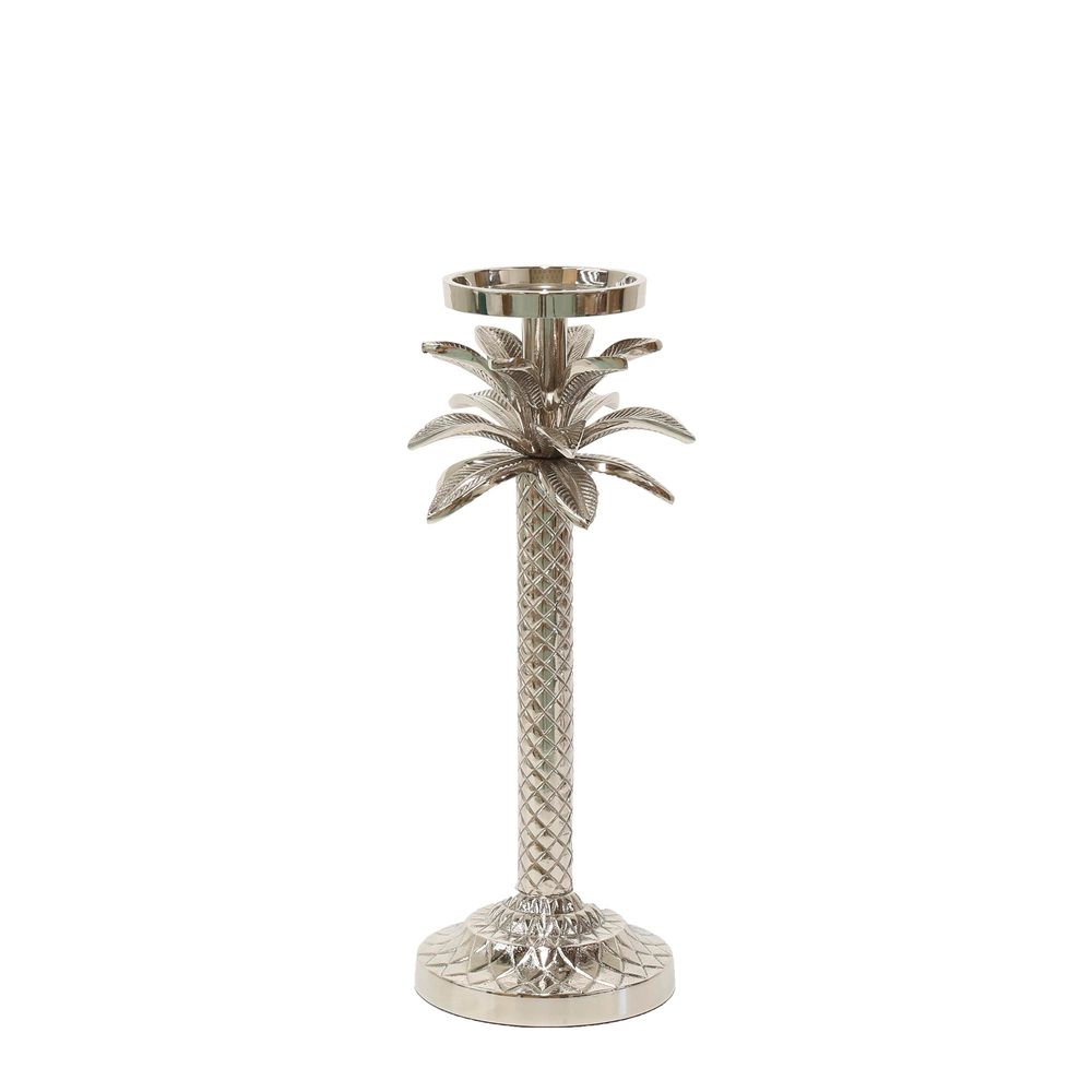 Raffles Palm Candle Stick Small Silver