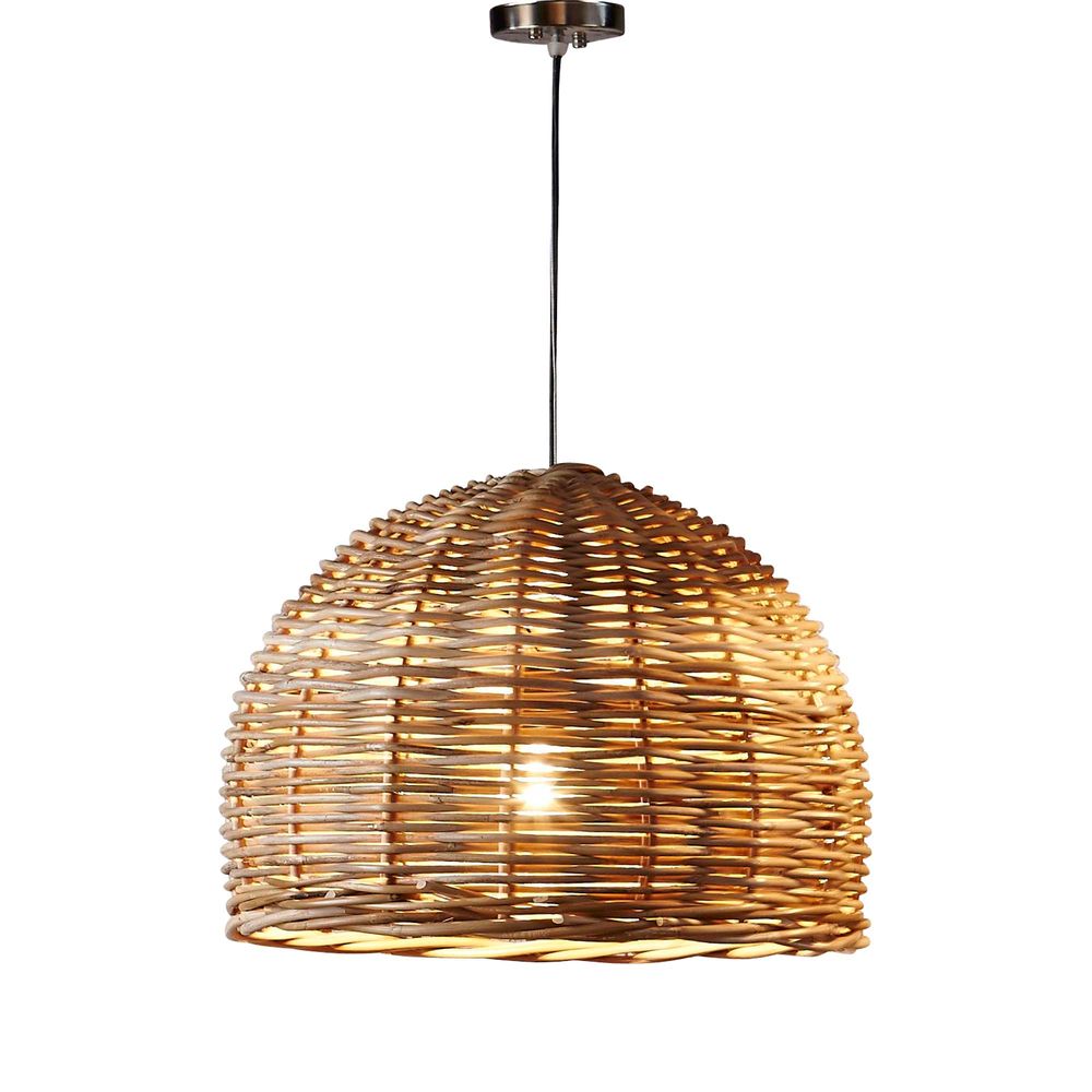 Rattan Round Ceiling Pendant Small