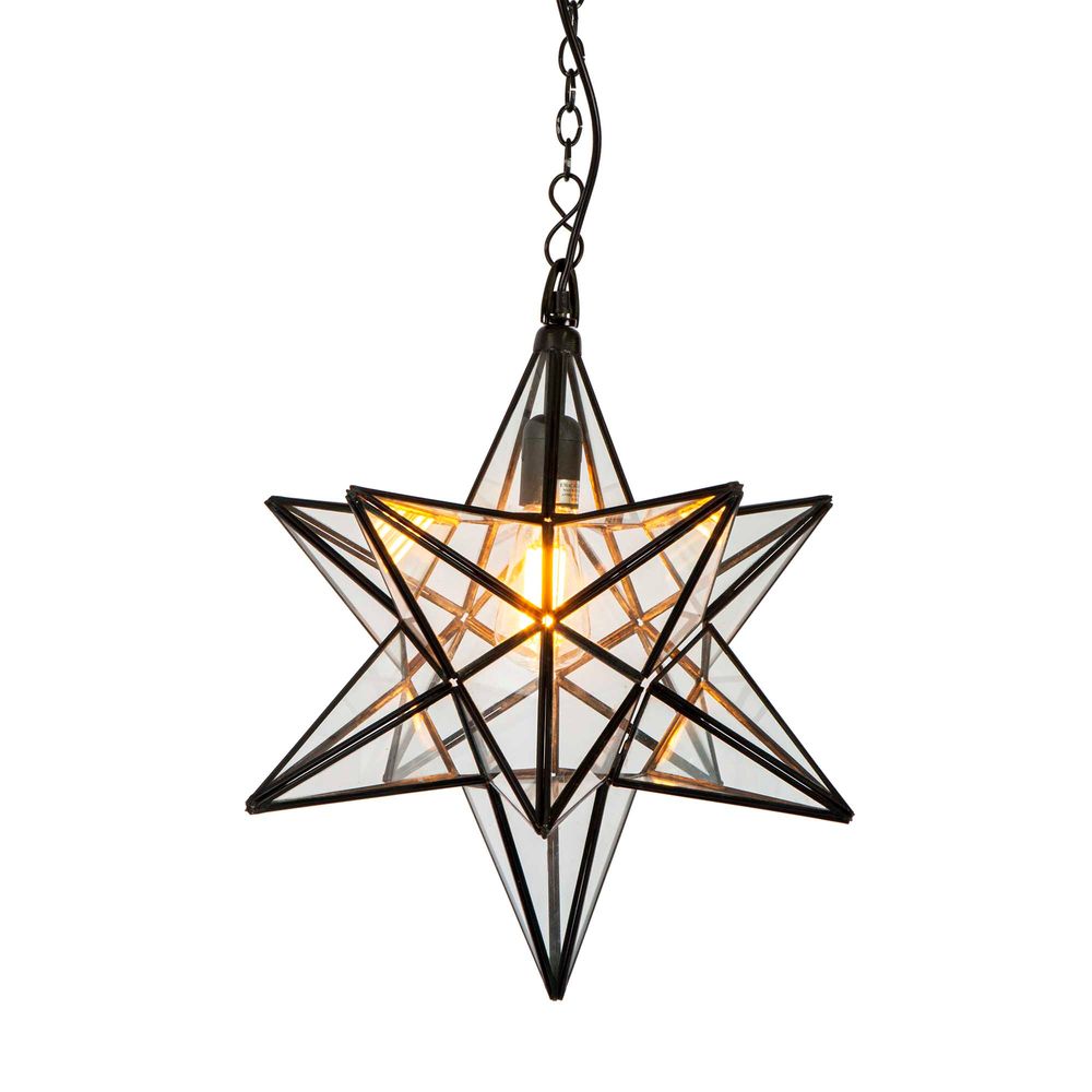 Star Ceiling Pendant Large Black