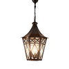 Tuscan Glass Ceiling Pendant Black