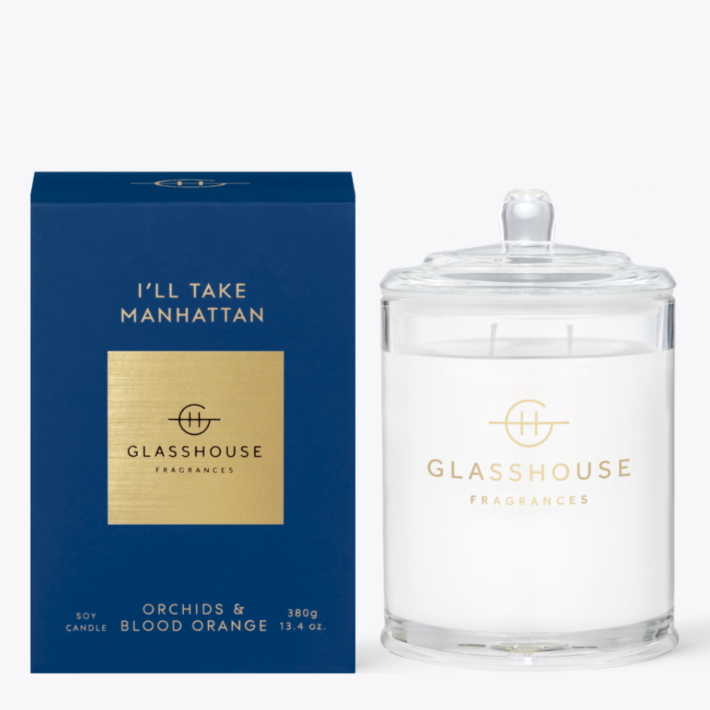 Glasshouse Triple Scented Soy Candle I'll Take Manhattan 380g