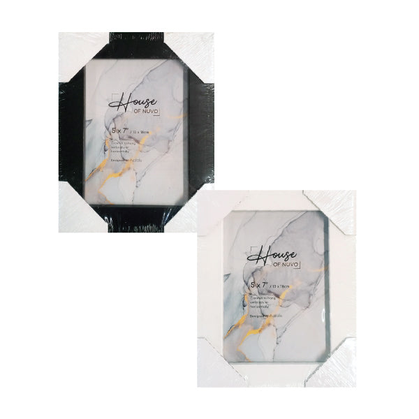 Flat Modern 5x7 Black & White Frame