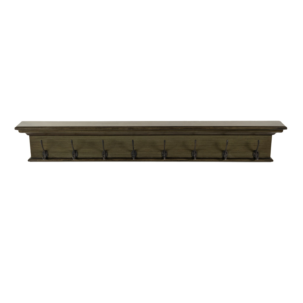 Halifax 8 Hook Coat Rack" Green Black Antique Finish