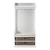 Halifax Entryway Coat Rack & Bench Unit White