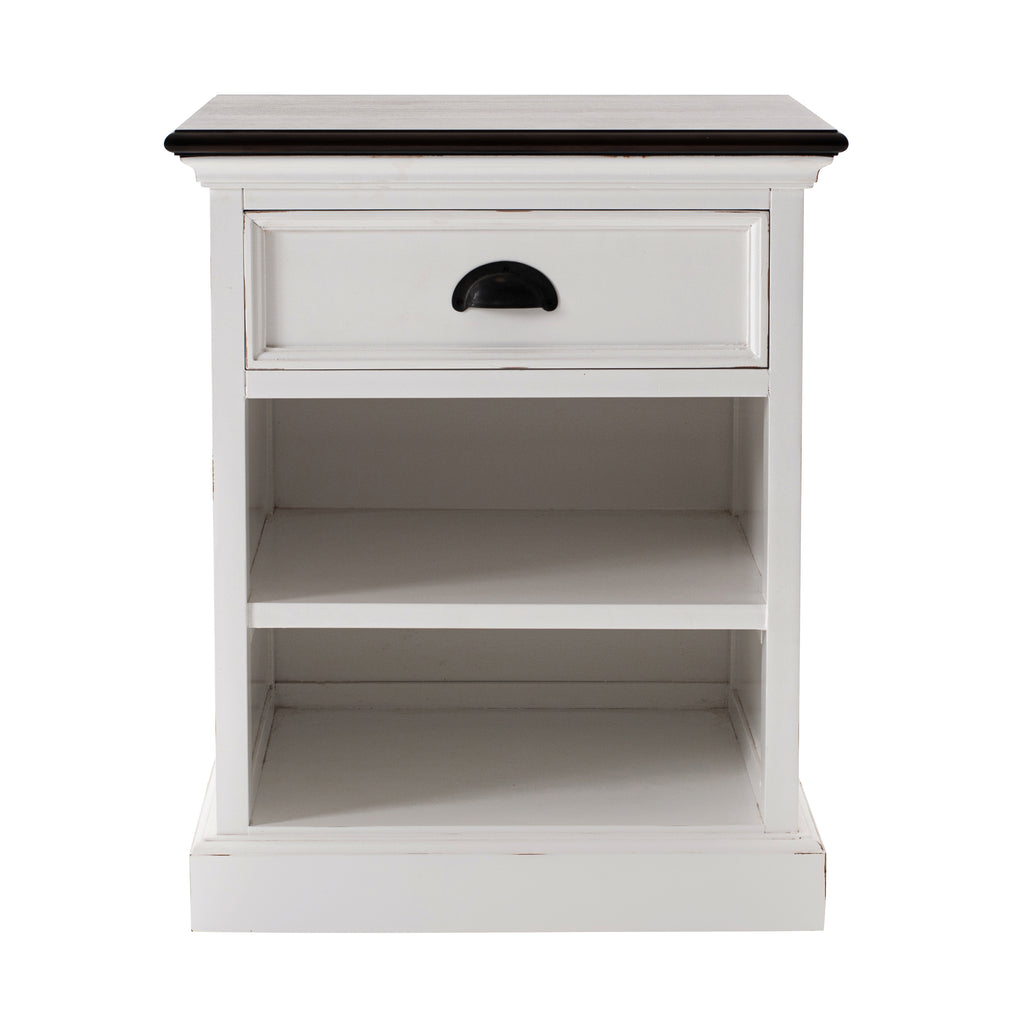 Halifax Half Accent Bedside Table with Shelves