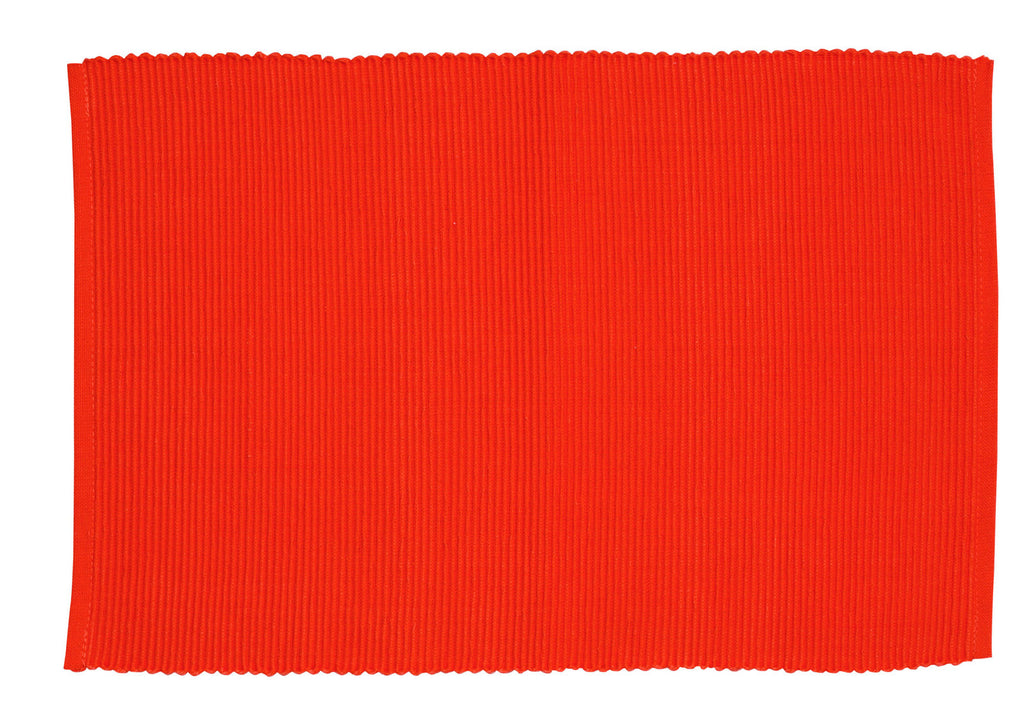 Lollipop Ribbed Placemat - 33 cm x 48 cm (set of 6) in Red