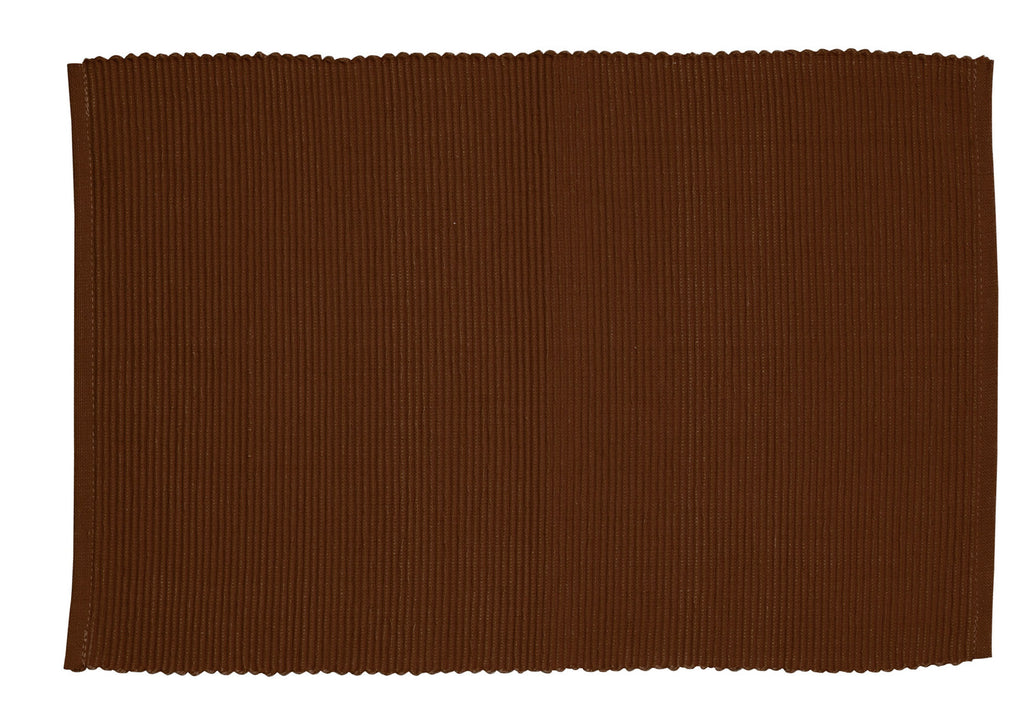Lollipop Ribbed Placemat - 33 cm x 48 cm (set of 6) in Chocolate
