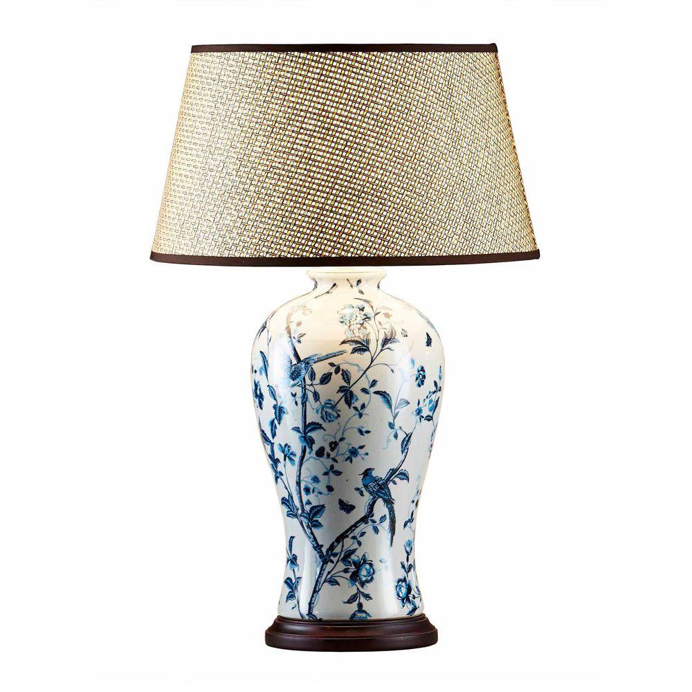 Ashleigh Table Lamp Base Blue & White