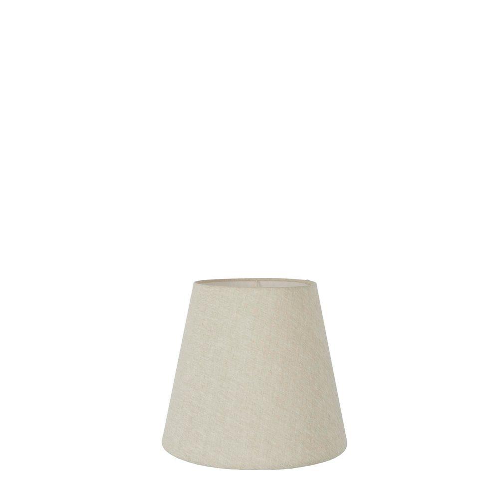 XXXS Taper Lamp Shade - Light Natural Linen Lamp Shade with Clip Fixture