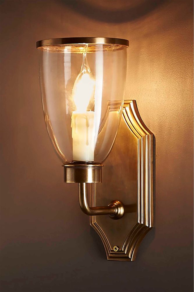 Westbrook Sconce Brass with Glass Shade