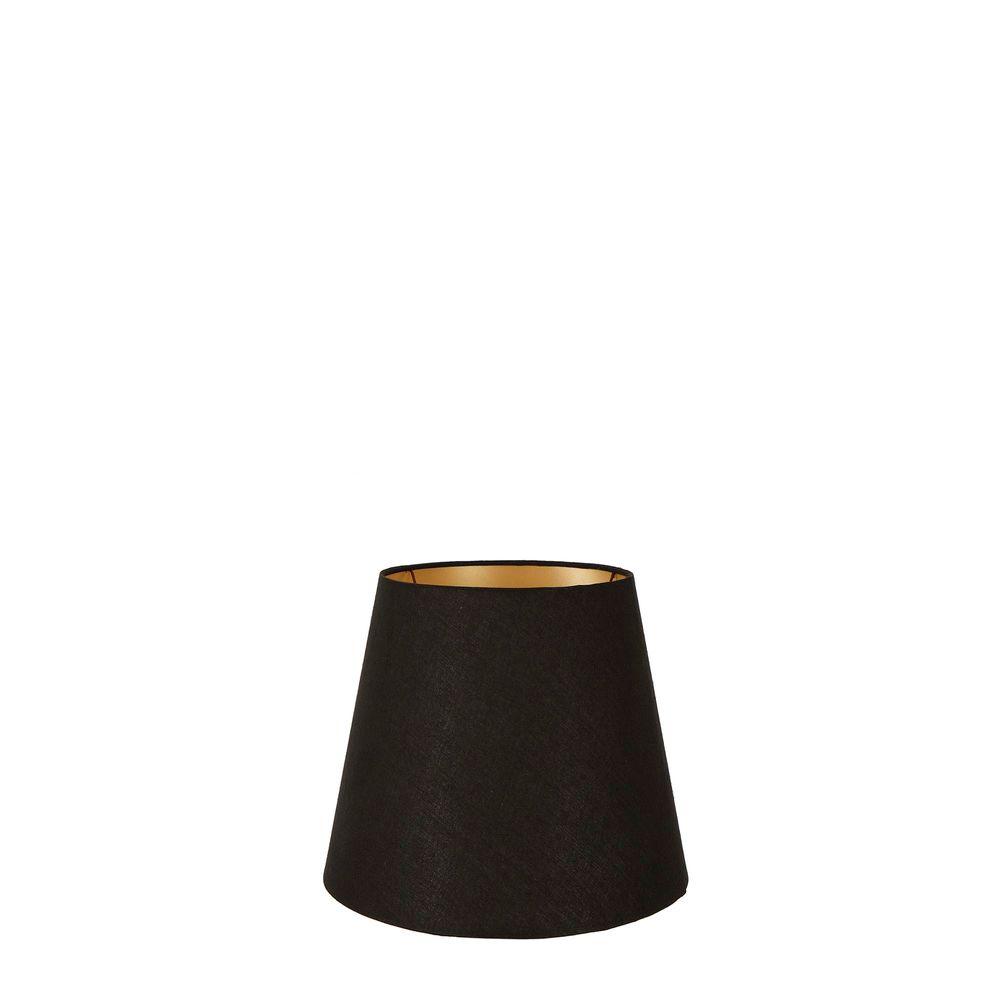 XXXS Taper Lamp Shade - Black Linen with Gold Lining