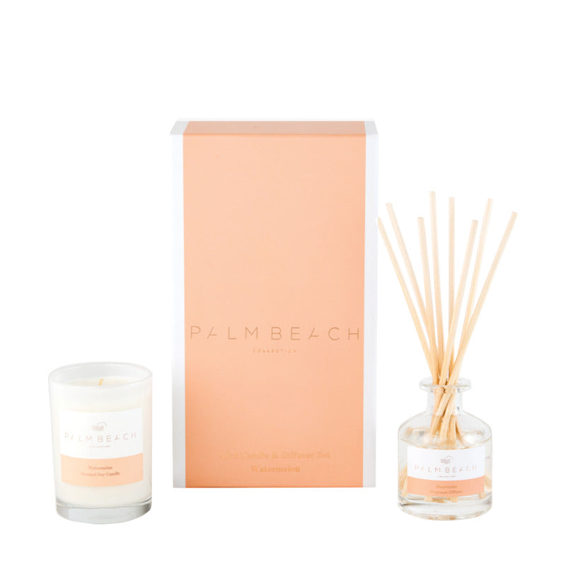 Palm Beach Watermelon Mini Candle 90g & Diffuser 50ml Gift Pack