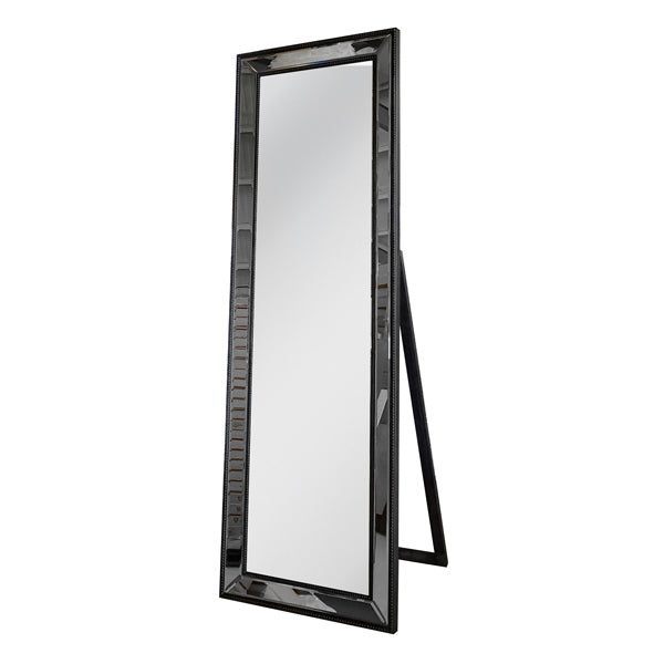 Natalia Mirror Stand - Black - 55x165cm Bevelled Edge Mirror Frame