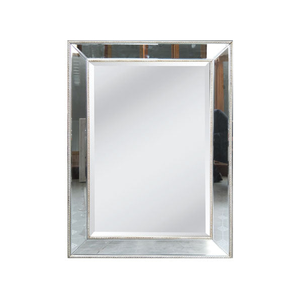 Natalia Mirror - Silver - 90x65cm Bevelled Edge Mirror Frame