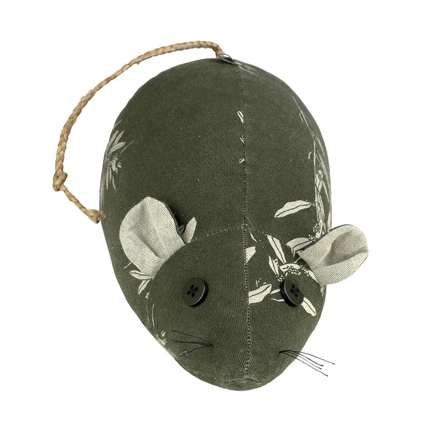 Field Mouse Door Stopper Olive Green