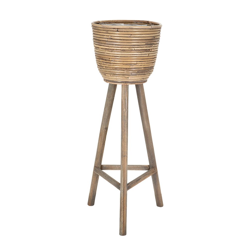 Rattan Standing Basket - Bahama 'Grey'