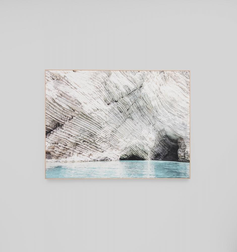 White Cliffs Against Mediterranean Sea Framed Canvas 140 x 105cm